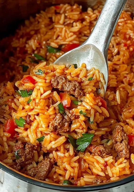 Riz et Bœuf en Une Seule Casserole Recette Familiale Riz et Bœuf en Une Seule Casserole Recette Familiale